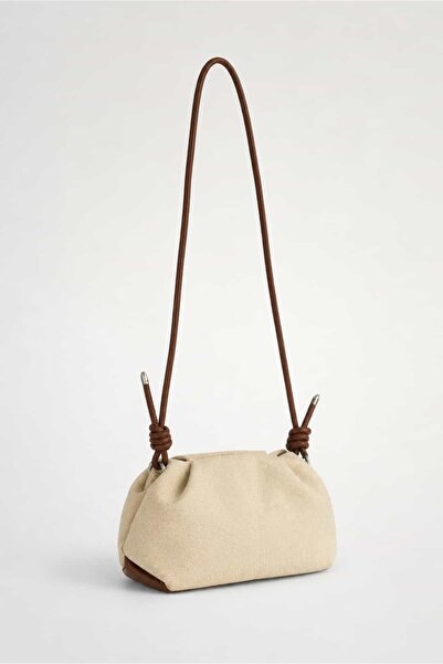 Yuka Atelier Μίνι τσάντα καμβά Hera Minimal Form με χιαστί λουράκια