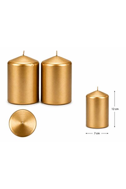 Home Set 2 lumânări decorative aurii