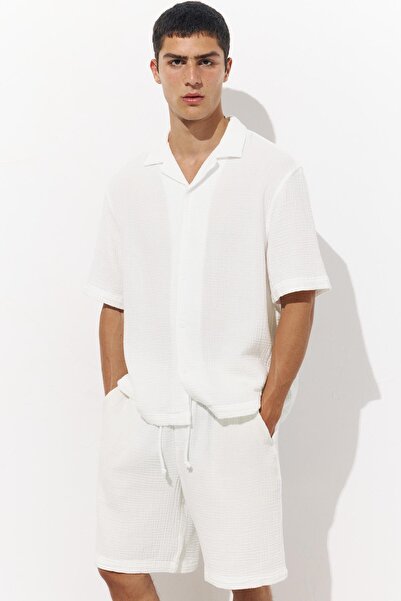 Pull & Bear Kısa kollu bambul gömlek
