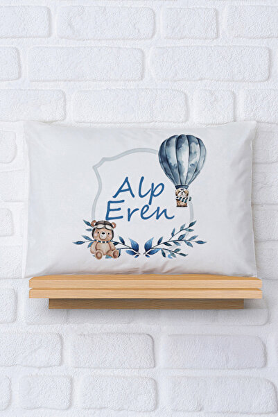 Pia Baby %100 Pamuk İsim Yazılı Erkek Bebek Yastık Kılıfı – 35x45 cm Organik ...
