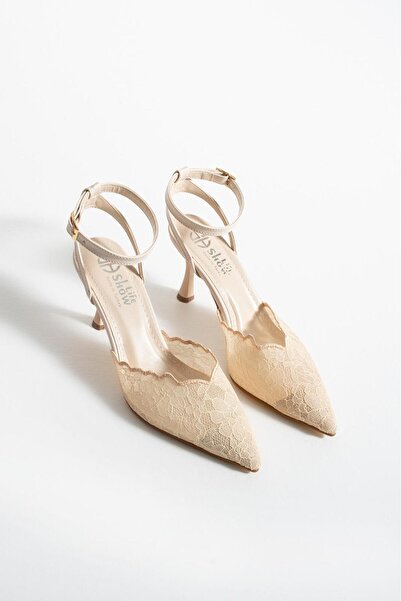 misio shoes MİSİO Δαντελένια Κεντημένα Κομψά Γυναικεία Παπούτσια Στιλέτο (7 εκ.)