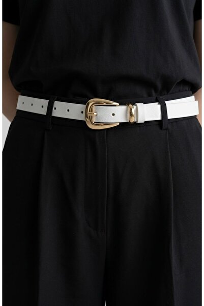 Gesa Γυναικεία ζώνη με χρυσή αγκράφα