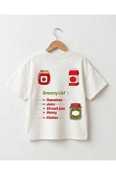 babytex Oversize Baby Kids T-Shirt with Back and Front Print, Unisex, 100% Co...