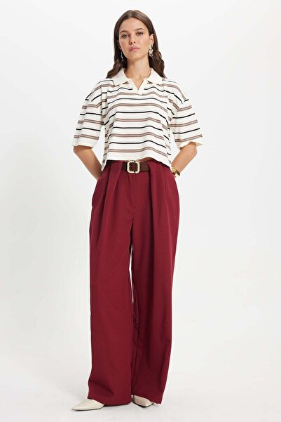 Tudors Γυναικείο παντελόνι Relax Fit με άνετη εφαρμογή, πλισέ, διπλές τσέπες,...