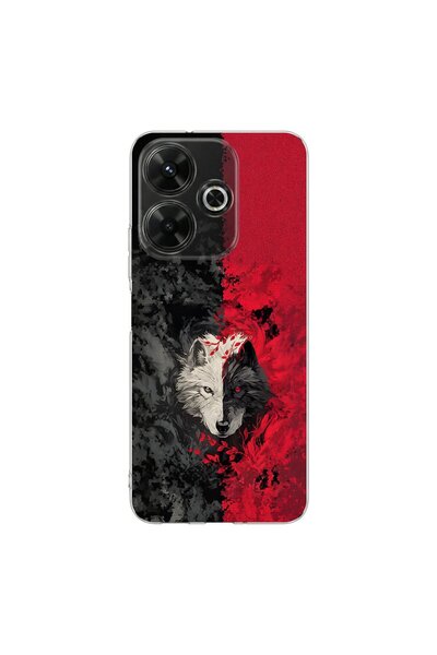 PPKin Redmi 13 Compatible Wolf Design Transparent Case