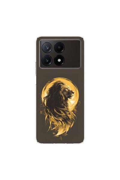 PPKin حافظة شفافة بتصميم أسد متوافقة مع Poco X6 Pro