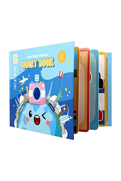 Leski Образователна книга с многократни стикери, Лески, Сензорна тиха книга с...