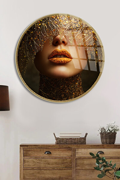 TAULART ΑΝΘΕΚΤΙΚΟ ΓΥΑΛΙΝΟ ΠΙΝΑΚΑΣ, ΜΟΝΤΕΡΝΑ ΔΙΑΚΟΣΜΗΣΗ ΤΟΙΧΟΥ, ΓΥΝΑΙΚΑ ΜΕ ΧΡΥ...