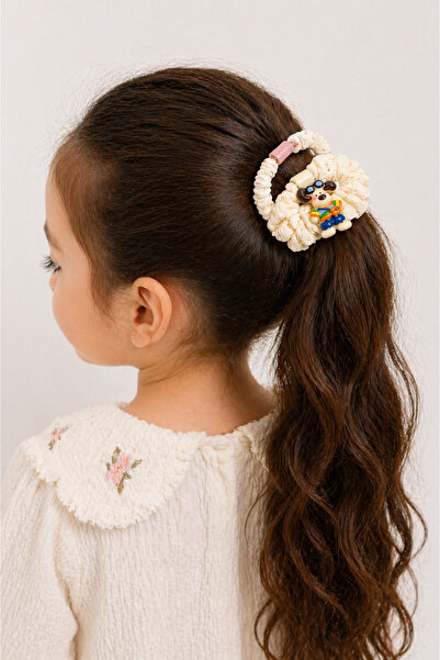 MakeWell Set of 2 Hair Elastics Pink & Strawberry Detailed Ruffled Elastic Ha...
