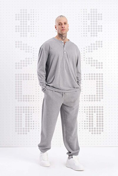 #vdr viadellerose Gray Melange Trousers Raino