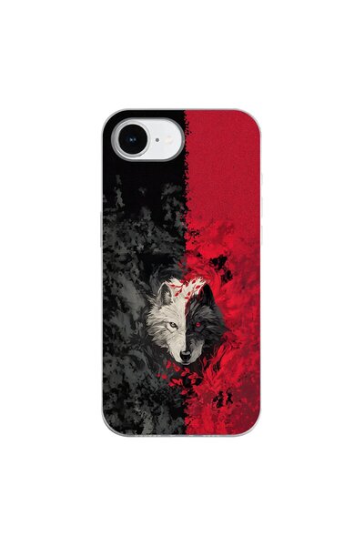 PPKin iPhone 17E Compatible Wolf Design Transparent Case
