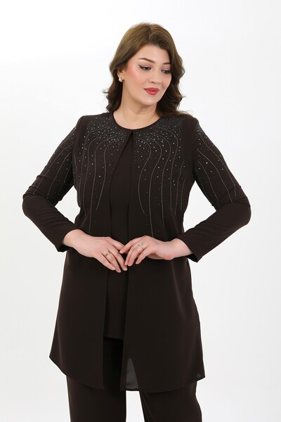 By Alba Collection Γυναικείο Κομψό Σετ Βραδινού Φορέματος Διπλό Μεγάλο Μέγεθο...