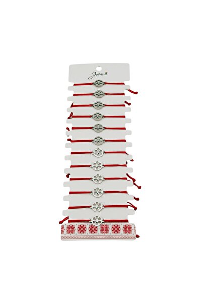 Vader Bratara Martisor pentru Dama, Jolie, Model Floare in Cerc, Set 12 bucat...