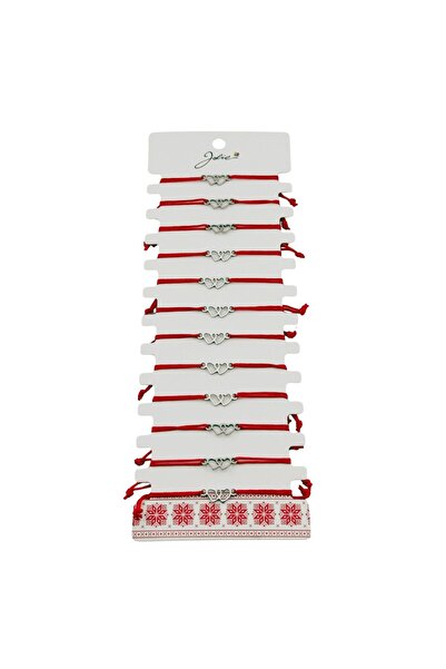 Vader Bratara Martisor pentru Dama, Jolie, Model Doua Inimi, Set 12 bucati, P...