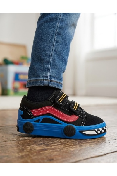 Vans Old Skool V Car Βρεφικά Casual Παπούτσια VN000EE7Y611 Πολύχρωμα