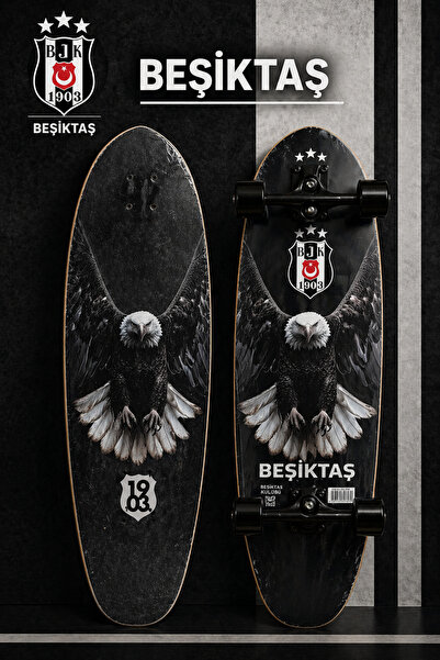 CANSPORT Orjinal Lisanslı Beşiktaş Kaykay Işıklı Silikon Teker Çocuk-Yetişkin...