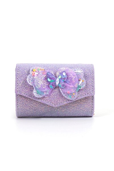 Bidani - Sparkly Butterfly Flap Wallet – Glitter Mini Purse - Lavender, Blue,...