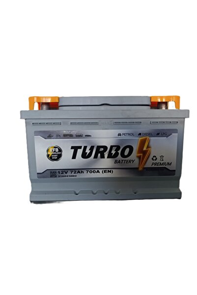 TURBO 72 AH. 700A (EN) START-STOP EFB. (PETLAS GARANTİSİ ALTINDA) (ÜRETİM TAR...