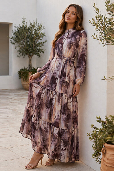 benguen Φόρεμα Τζέσικα με σχέδια, Τεσεττούρ, B597 Βιζόν