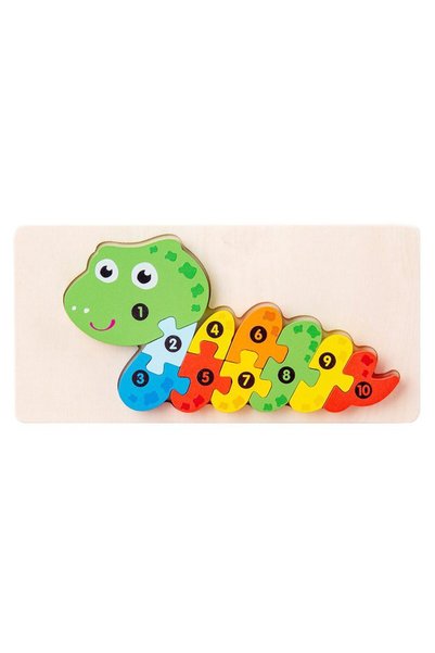 SELEXMO Puzzle din Lemn 3D Montessori, selexmo, Jucarie Educativa pentru Copi...