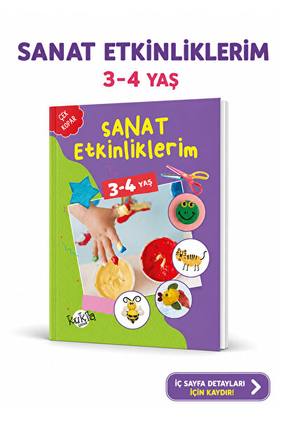Kukla Yayınları Sanat Etkinliklerim 3-4 Yaş 48 Sayfa YENİ