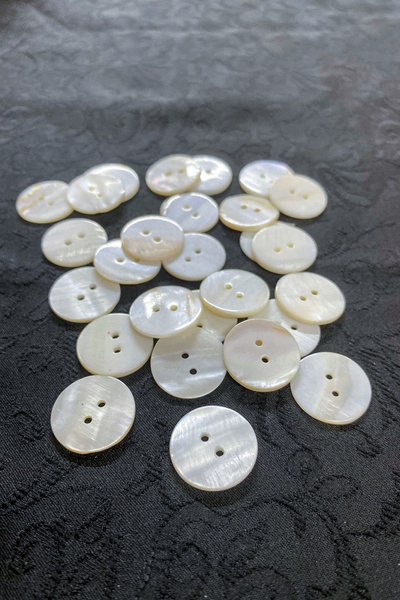 20 mm Çift Delikli Düğme (Gerçek ) (10 Adet)