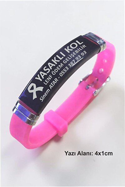 Personalized Medical Emergency Wristband Prohibited Arm Lymph Edema- Alzheim *r-Epilepsy-Allergy-Type1-Dementia