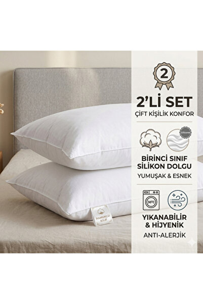 Mirayra Tekstil Pofidik set od 2 silikonska jastuka - 50x70 cm, punjeni perla...