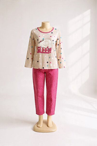 Bousni Women's Silk Jersey Embroidered Night Suit, Set of Top & Pajama