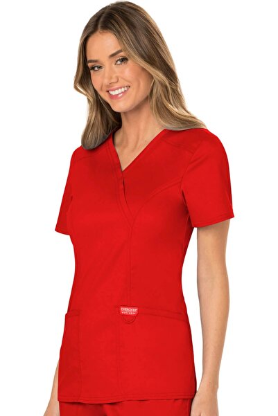 Cherokee UNIFORMS Bluză medicală Cherokee WW610 pentru femei, roșu, L