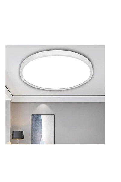 Semlos Plafonieră LED, 23 x 2.4 cm, 18 W, 1600 lm, alb, plastic