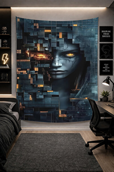 THEMODERNHANE Ύφασμα με μοντέρνο σχέδιο για τοίχο Αισθητική διακόσμηση κρεβατ...