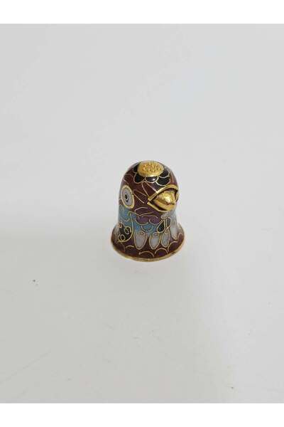 Hasyılmaz Antika Cloisonne Emaye Yüksük 25x20,50mm 066