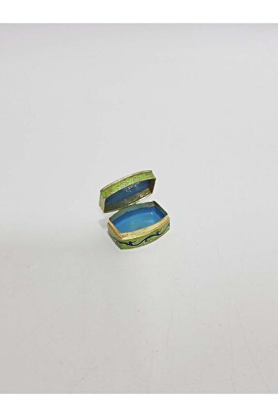Hasyılmaz Antika Cloisonne Minyatür Kutu 3,6x2,6cm 097