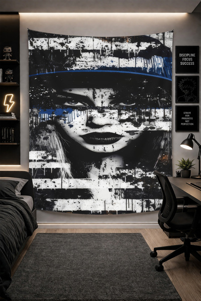 THEMODERNHANE Ύφασμα με μοντέρνο σχέδιο για τοίχο Αισθητική διακόσμηση κρεβατ...