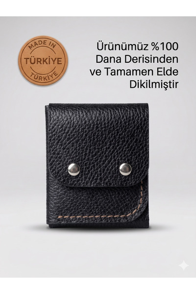 leathermood محفظة إيطالية مصنوعة يدويًا من الجلد الطبيعي بنسبة 100% بتصميم بسيط