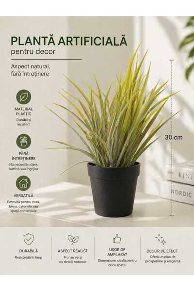 Home Plantă decorativă artificială în ghiveci – 30 cm