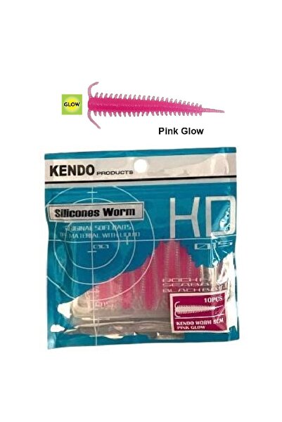 Kendo Silicones Worm Lrf Silikon Yem 5cm 10 Adet Pink Glow