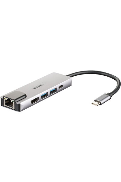 D-Link 5-in-1 DUB-M520 USB Tip C, Gri