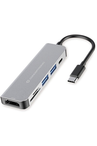 CONCEPTRONIC Statie de andocare 6-in-1 DONN02G , USB 3.2 Gen 1, 2 porturi USB...