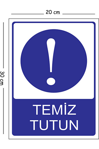 Mayeka Metal Keep It Clean 20X30 cm A4 Warning Work Safety Sign