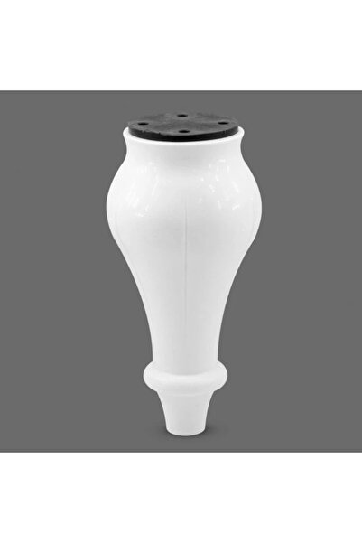 ESBH Lüks Dekoratif Mobilya Ayağı 18 cm Beyaz Plastik Klasik Tasarım Dolap Ko...