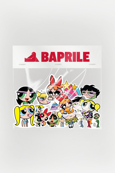 Baprile Powerpuff Girls 14 Parça Kaliteli Laptop Ajanda Termos Etiket Seti