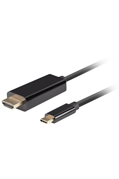 Lanberg Cablu video CA-CMHD-10CU-0010-BK, USB-C tată - HDMI tată, 1 m, Negru