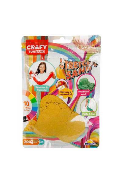 CRAFY Nisip Kinetic, Crafy, 200 g, Galben