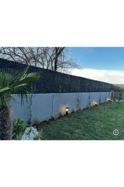 7iklim 200cm X 2,5M Antrasit Çit - Çimli Bahçe Çiti