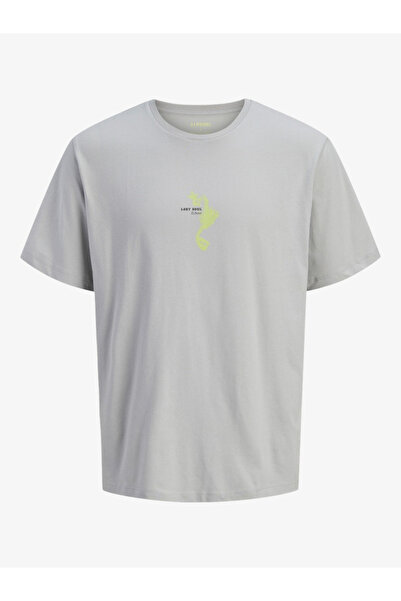 REBEL By Styli Men Grey Graphic Cotton Crew Neck T-Shirt