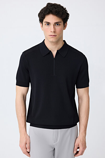 Tween Slim Fit Siyah Triko