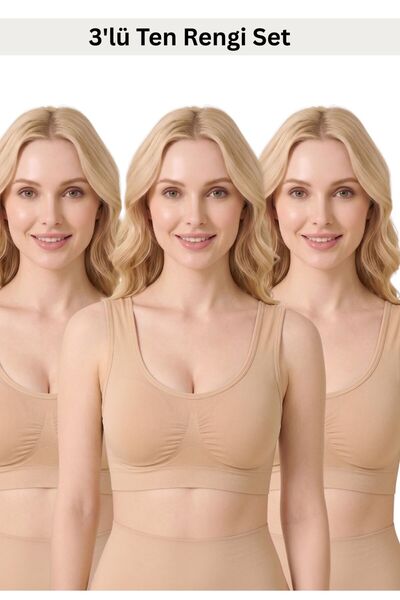Formactive Γυναικείο Σετ Σουτιέν Bralet από Βαμβάκι 3 τεμαχίων – Άνετο, Κομψό...