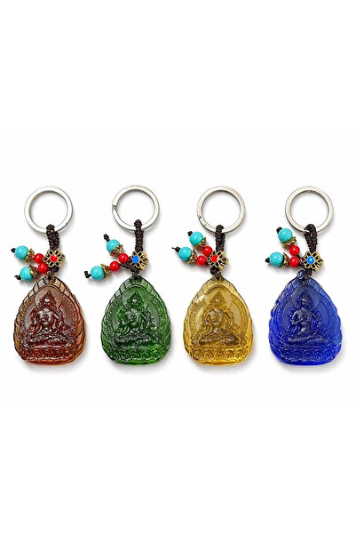 Epilons 1St Quality Lacquered Glass Buddha Keychain Alk5481